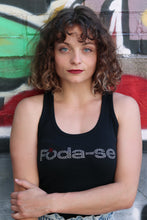 Lade das Bild in den Galerie-Viewer, Débardeur femme "Foda-se" Noir & Strass