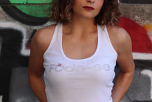 Lade das Bild in den Galerie-Viewer, Débardeur femme "Foda-se" Blanc & Strass