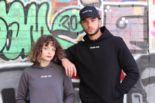 Lade das Bild in den Galerie-Viewer, Hoodie homme mixte "Foda-se" noir