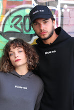 Lade das Bild in den Galerie-Viewer, Hoodie homme mixte "Foda-se" noir