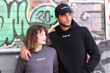 Lade das Bild in den Galerie-Viewer, Hoodie homme mixte "Foda-se" noir