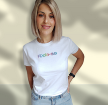 Charger l'image dans la galerie, T-Shirt blanc femme ou homme Foda-se color réfléchissant