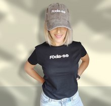 Carregar imagem no visualizador da galeria, T-Shirt noir femme ou homme Foda-se color réfléchissant