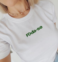 Carregar imagem no visualizador da galeria, T-Shirt blanc mixte Foda-se Logo en velours